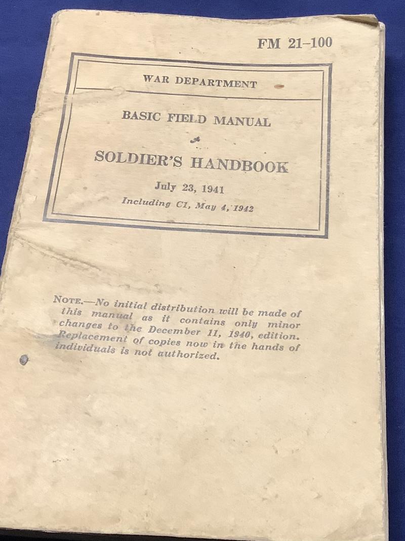 WWII FIELD MANUAL SOLDIERS HANDBOOK