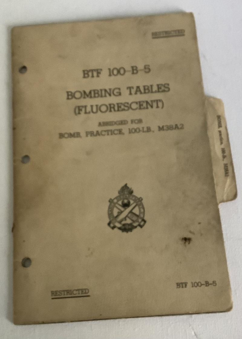 WWII USAAF  BOMBING TABLES BOOKLET