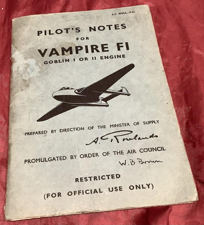WWII PILOTS NOTES BOOKLET