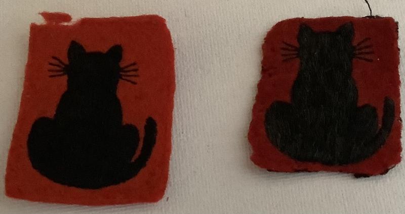 ORIGINAL WWII 56 LONDON INFANTRY DIVISION FORMATION  CLOTH PATCHES