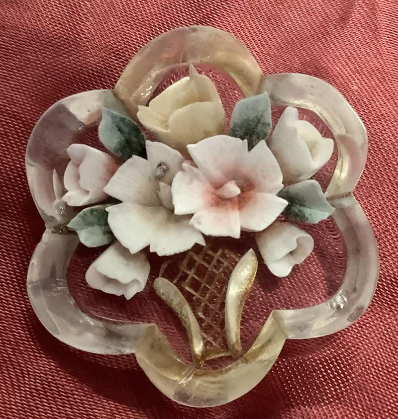 WWII LUCITE BROOCH