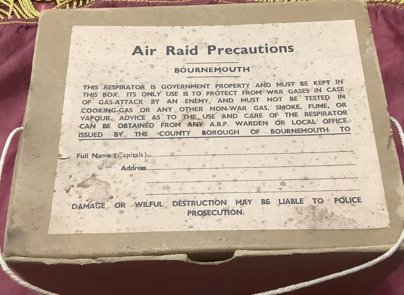 WWII ARP BOURNEMOUTH CIVILIAN RESPIRATOR