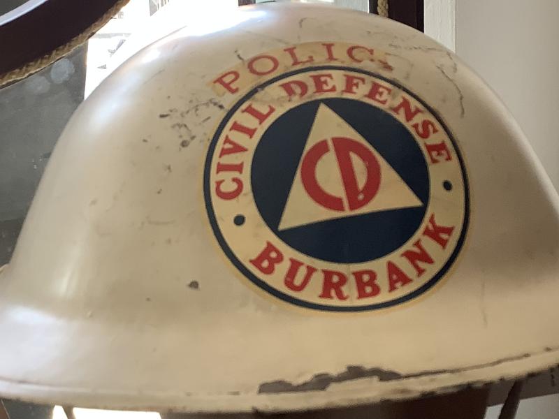 WWII HOME FRONT CIVIL DEFENSE  POLICE HELMET