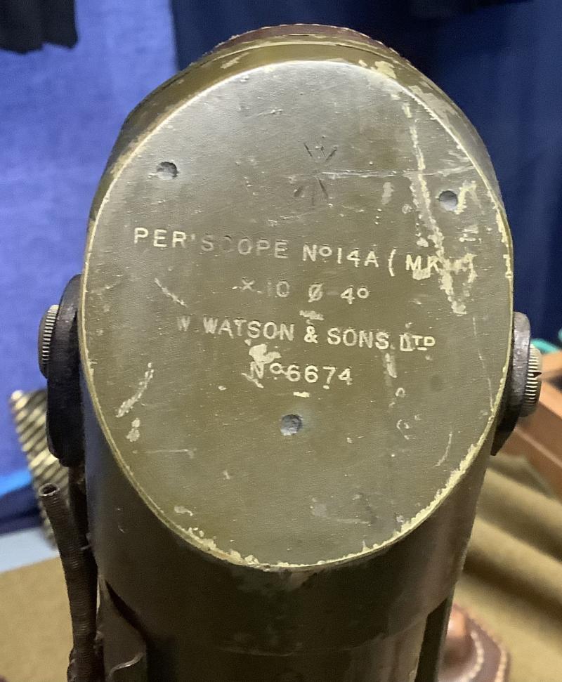 WWII BRITISH 14A PERISCOPE IN LEATHER CARRY CASE