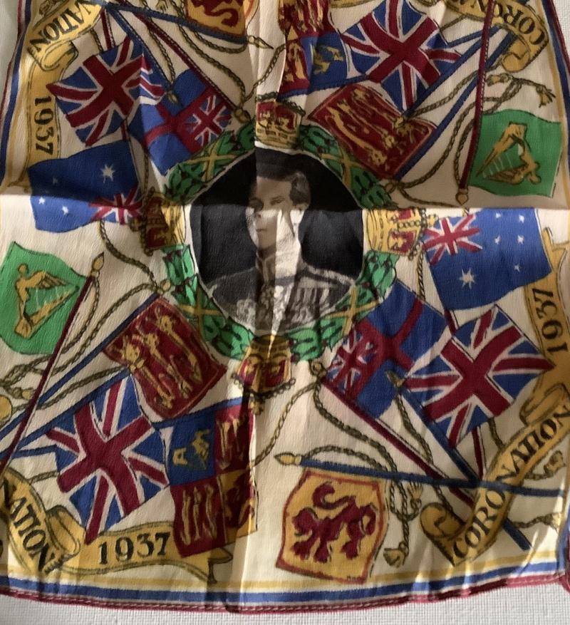 WWII CORONATION HANKERCHIEF