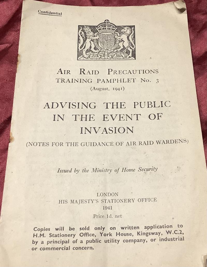 WWII ARP TRAINING PAMPHLET