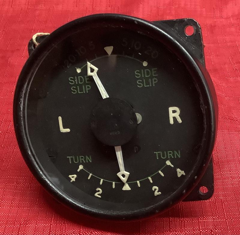 WWII RAF TURN & SLIP INDICATOR FITTED TO SPITFIRE