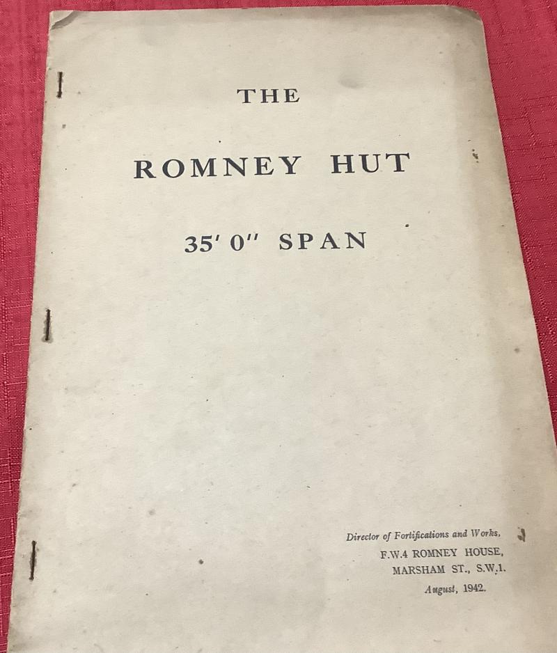 WWII  ‘THE ROMNEY HUT’ CONSTRUCTION  MANUAL