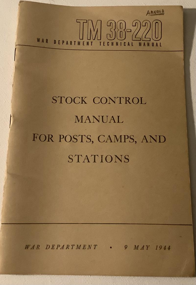 WWII STOCK CONTROL MANUAL