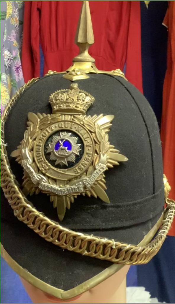 BEDFORDSHIRE REGT OFFICERS HOME SERVICE HELMET