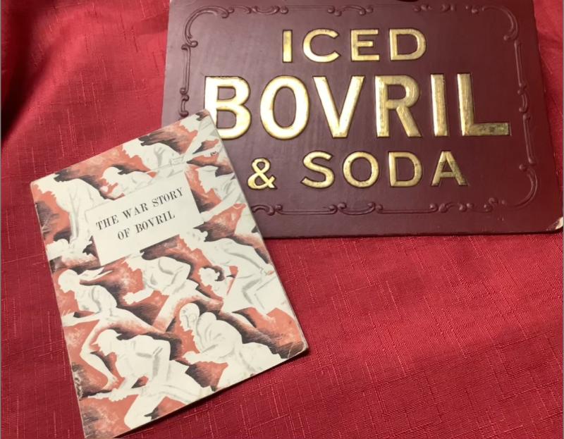 WWI ORIGINAL BOVRIL SIGN & BOOKLET