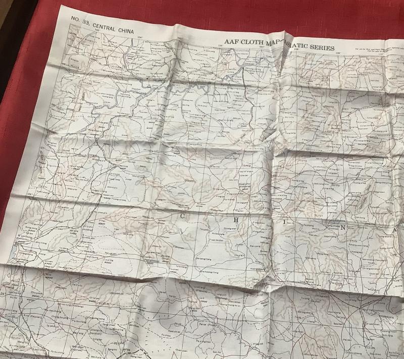WWII SILK ESCAPE MAP