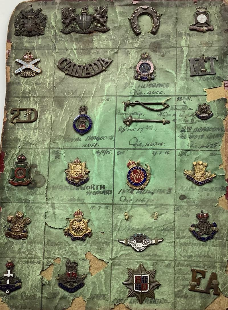 PAGE 2 COLLECTION  WWI DIE PHOTOS OF INSIGNIA