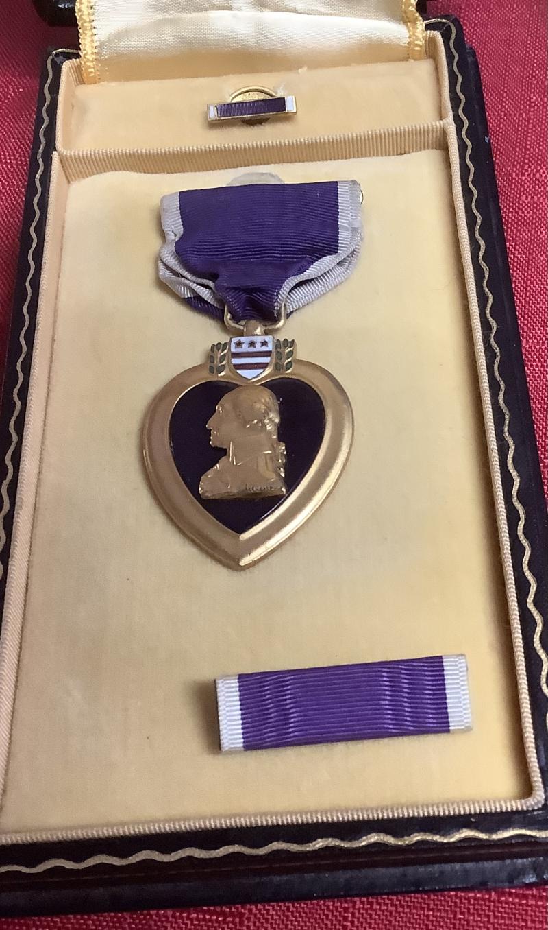WWII PURPLE HEART CASED