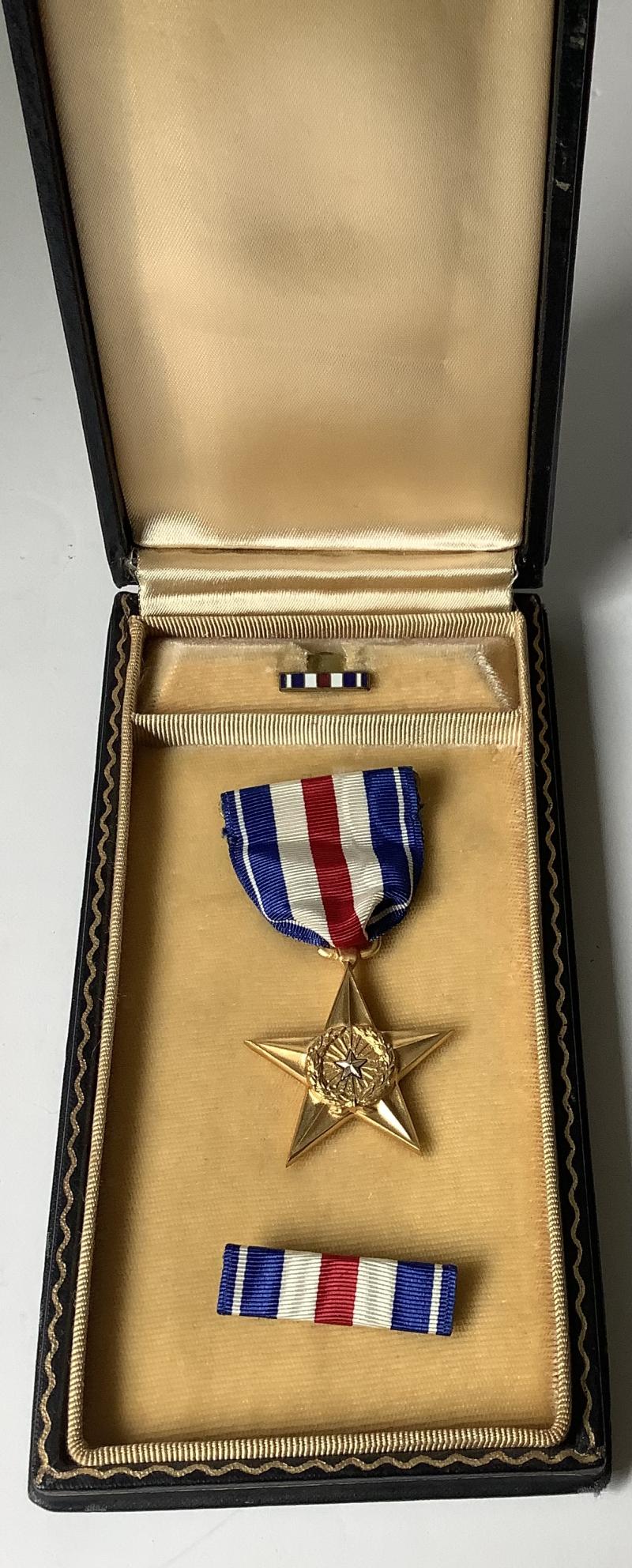 WWII USAAF SILVER STAR CASED MEDAL